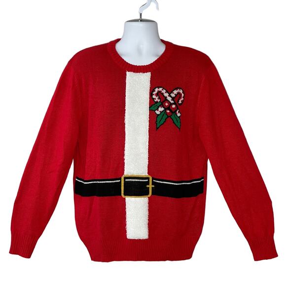 Hybrid Holiday Apparel Santa Suit Yourself Ugly Christmas Sweater Size Large - Picture 1 of 3